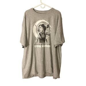 H3 Sportgear Gray Tomb Raider Lara Croft Graphic Short Sleeve T-Shirt Men Sz 3X